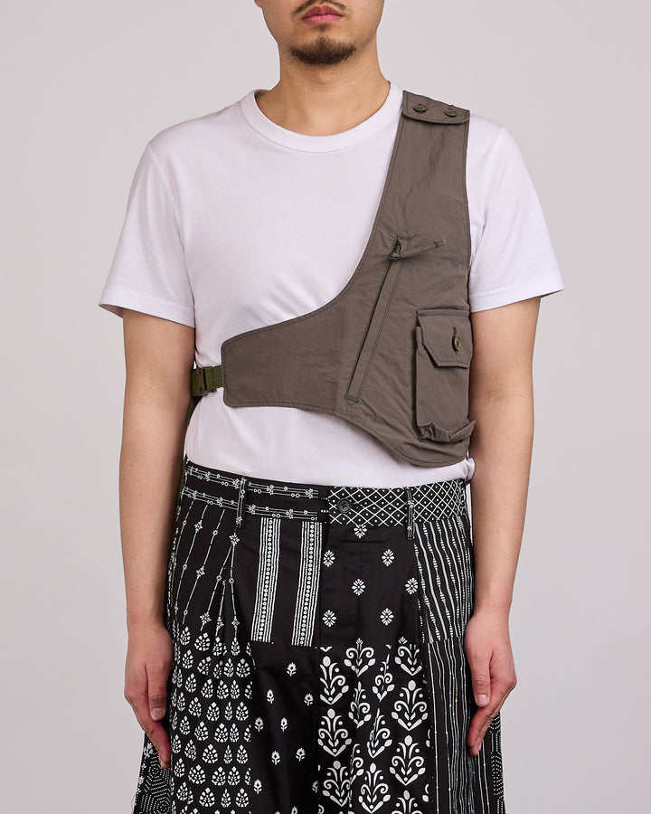 Engineered Garments Shoulder Vest Poly Taslan Olive