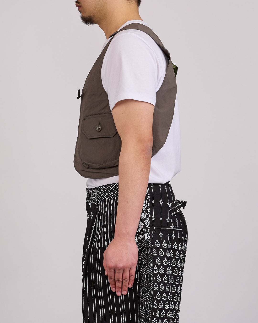 Engineered Garments Shoulder Vest Poly Taslan Olive