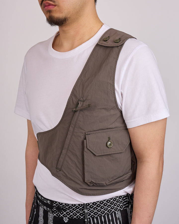 Engineered Garments Shoulder Vest Poly Taslan Olive
