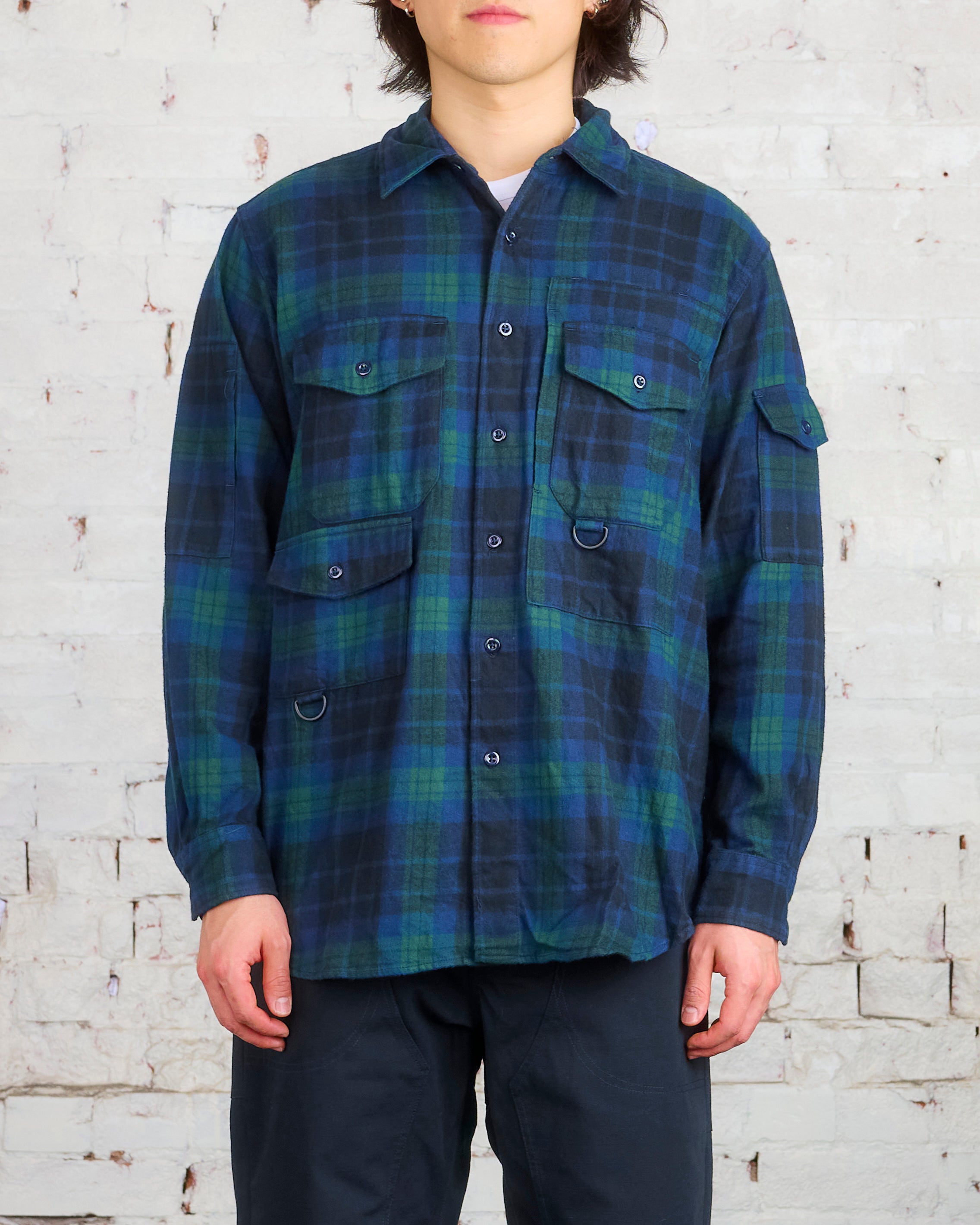 Engineered Garments Trail Shirt Blackwatch Cotton Flannel – LESS 17