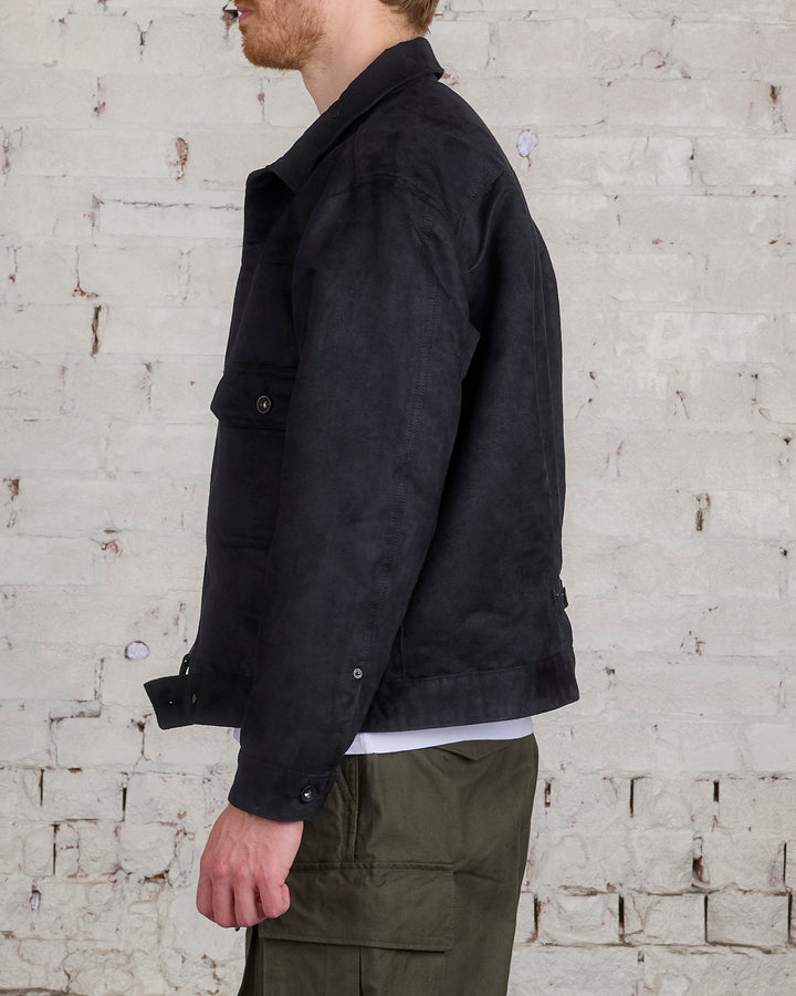 Engineered Garments Trucker Jacket Poly Fake Suede Black