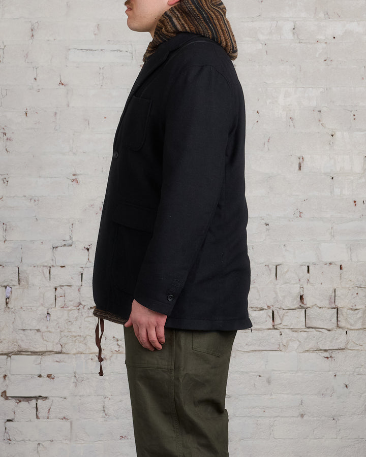 Engineered Garments Zip Jacket Poly Wool Flannel Black