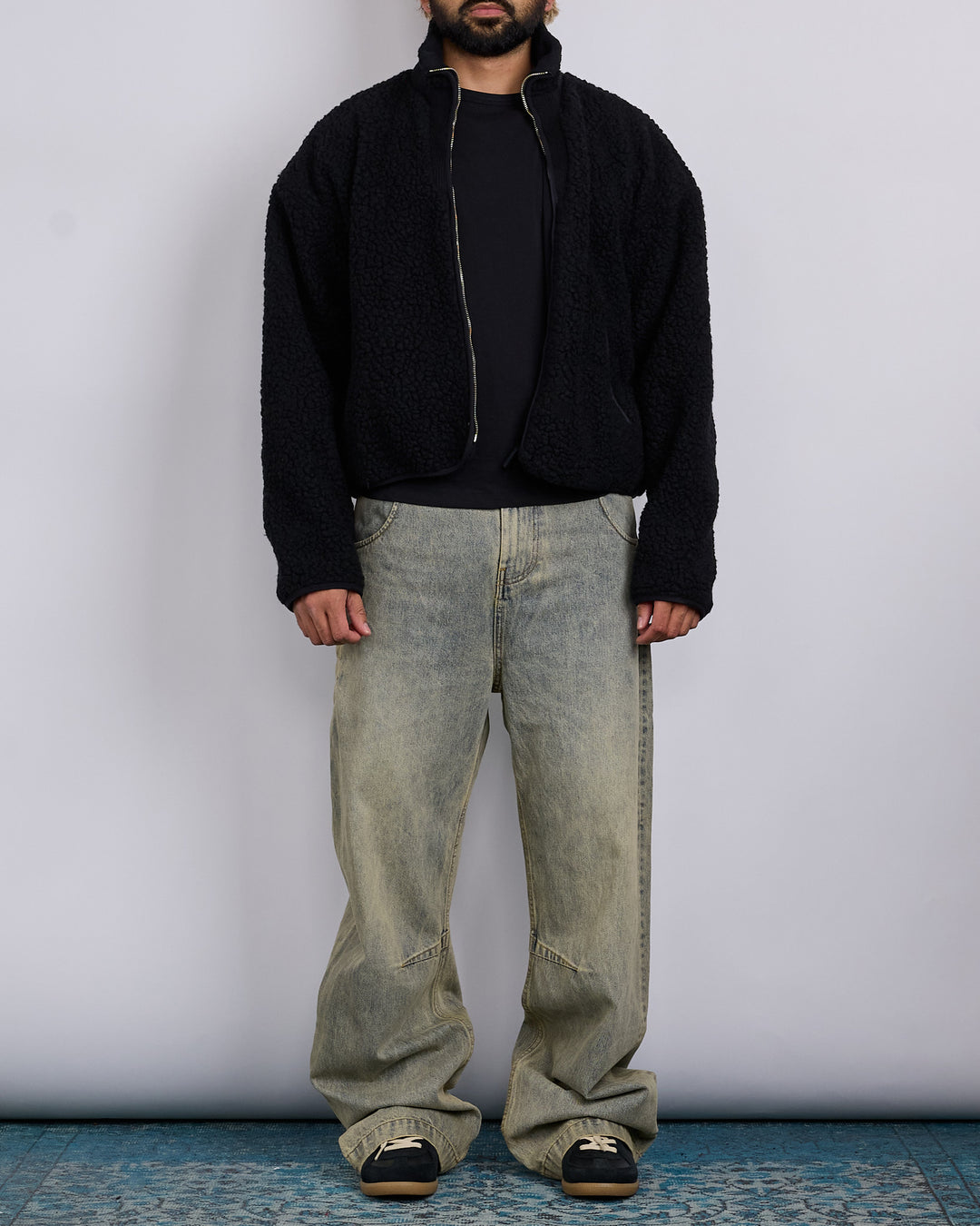 Entire Studios EF Wool Blend Fleece Jacket Black