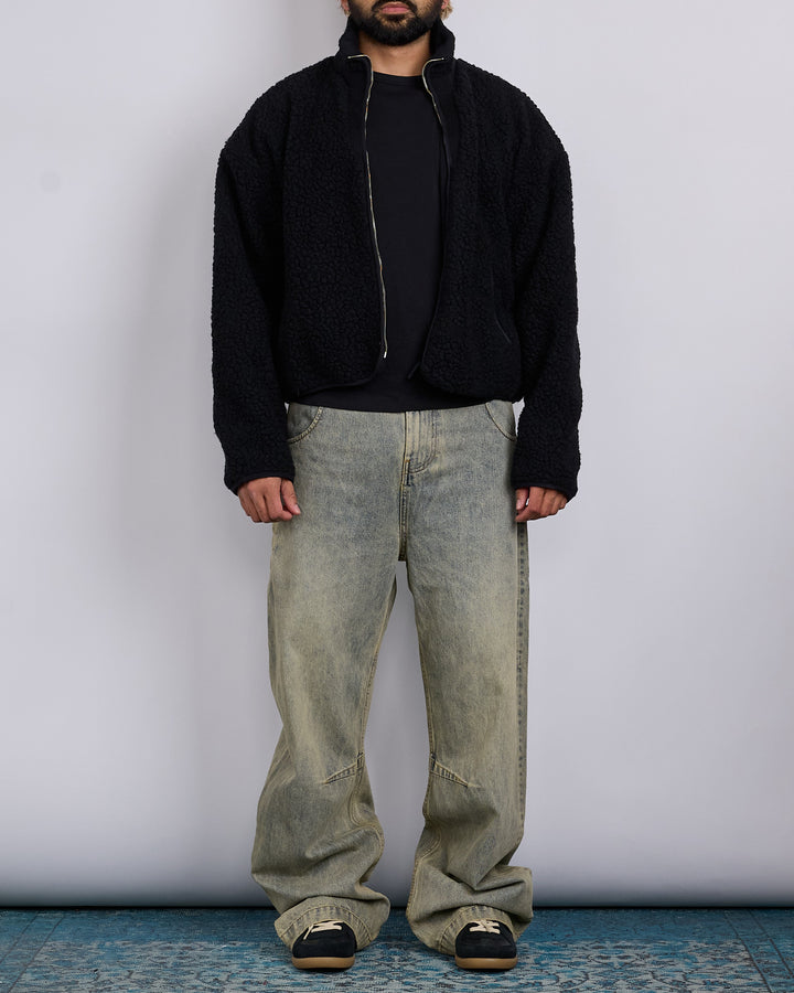 Entire Studios EF Wool Blend Fleece Jacket Black