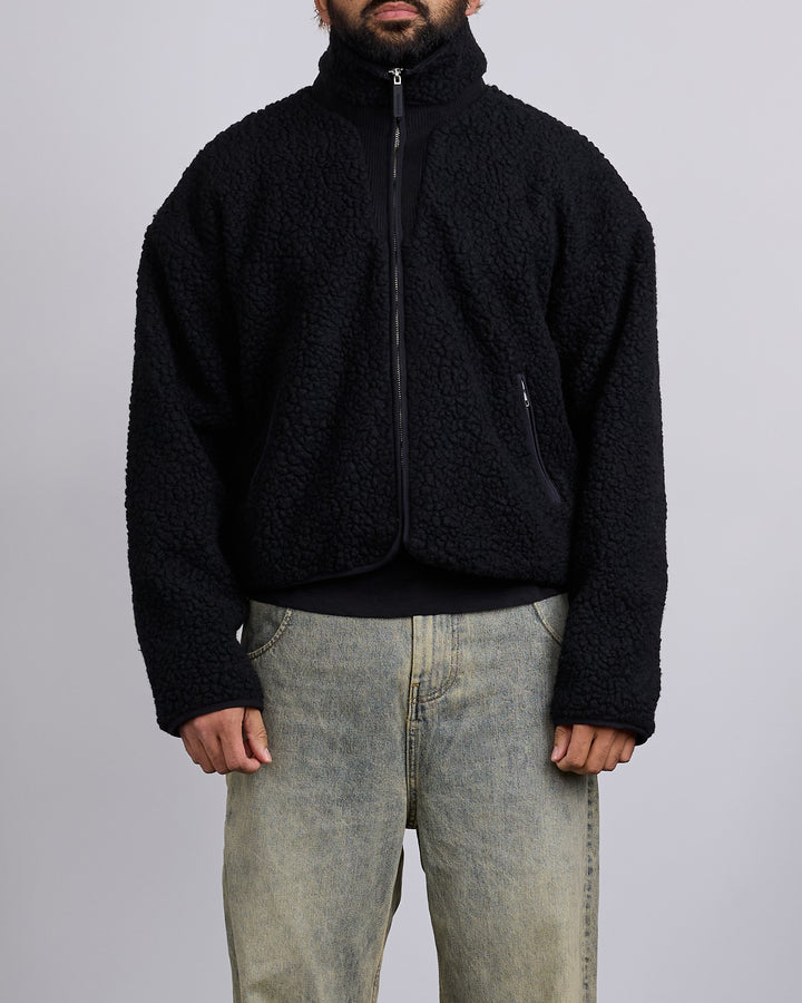 Entire Studios EF Wool Blend Fleece Jacket Black