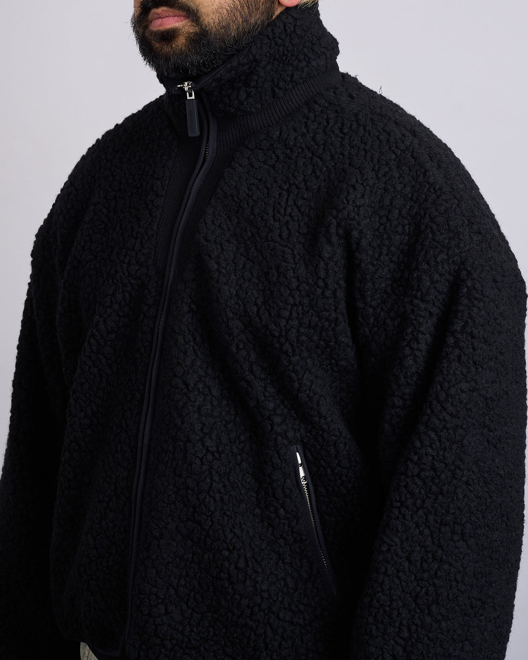 Entire Studios EF Wool Blend Fleece Jacket Black