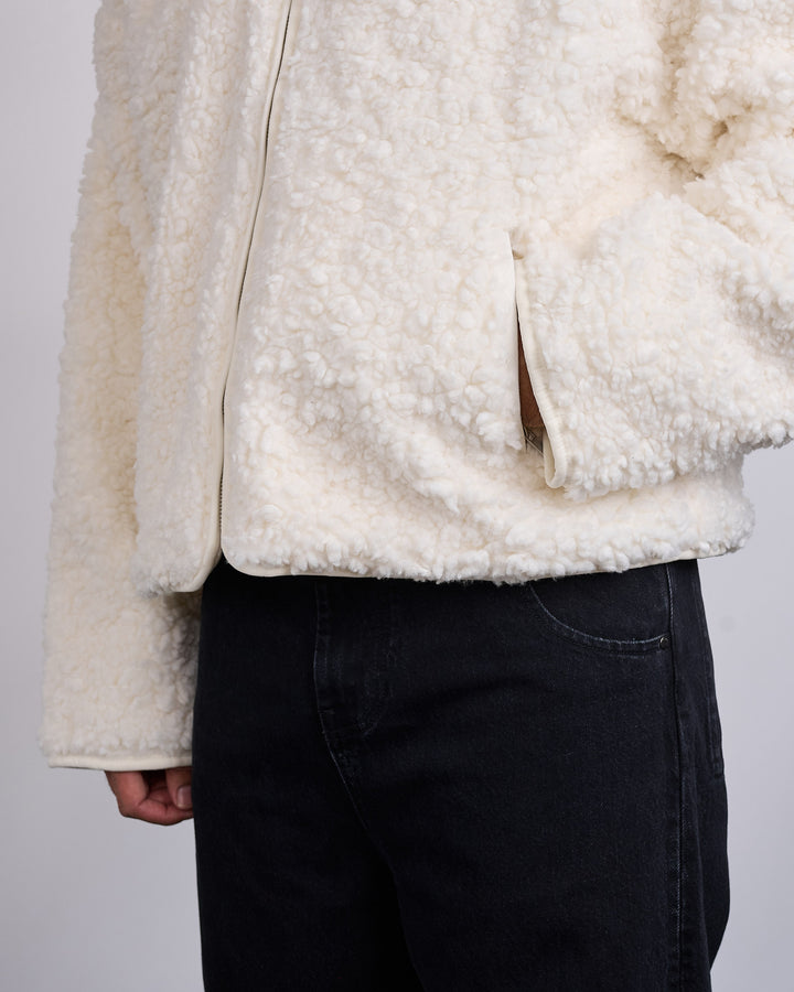 Entire Studios EF Wool Blend Fleece Jacket White