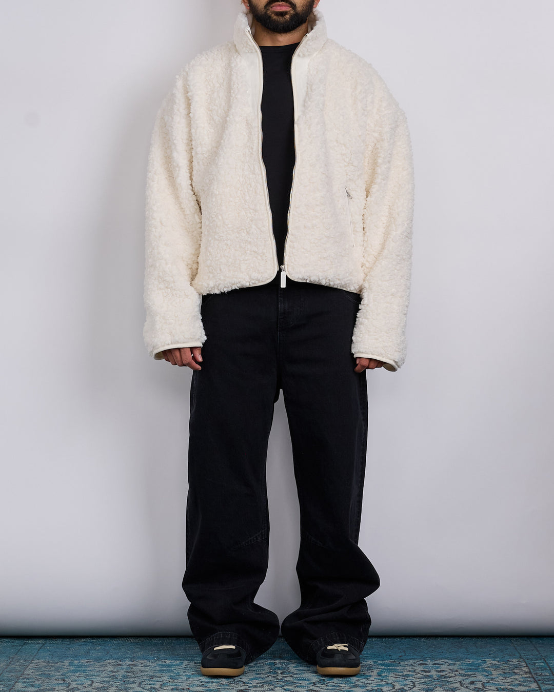 Entire Studios EF Wool Blend Fleece Jacket White