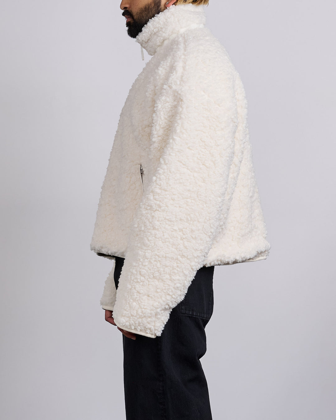 Entire Studios EF Wool Blend Fleece Jacket White