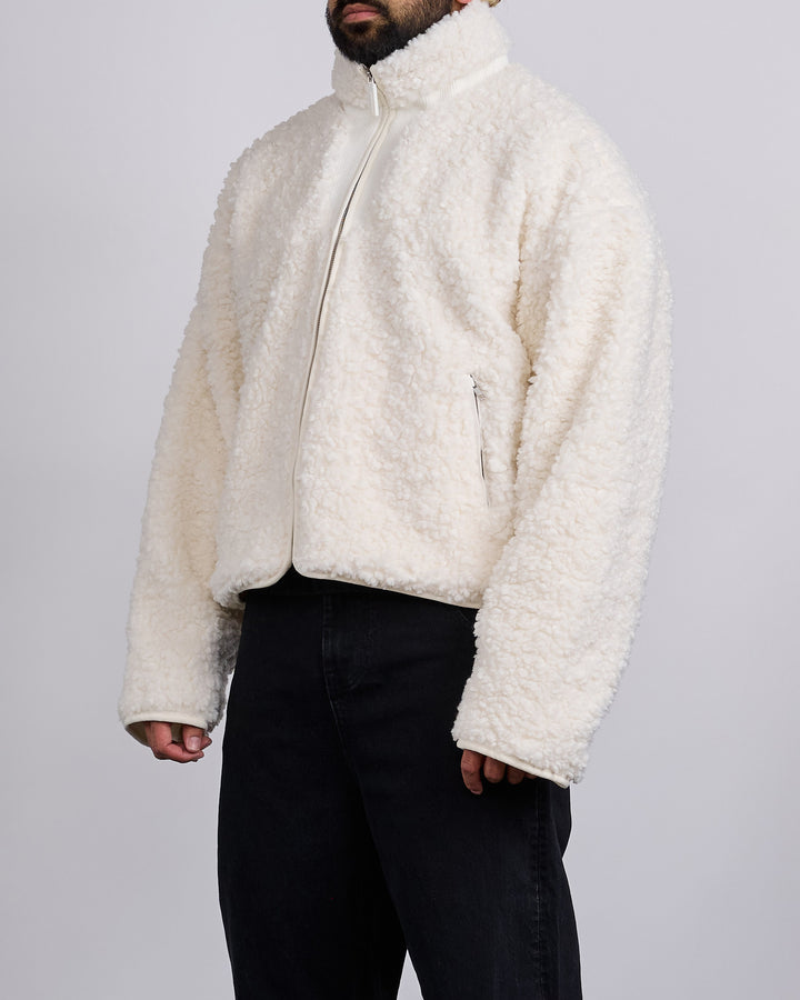 Entire Studios EF Wool Blend Fleece Jacket White