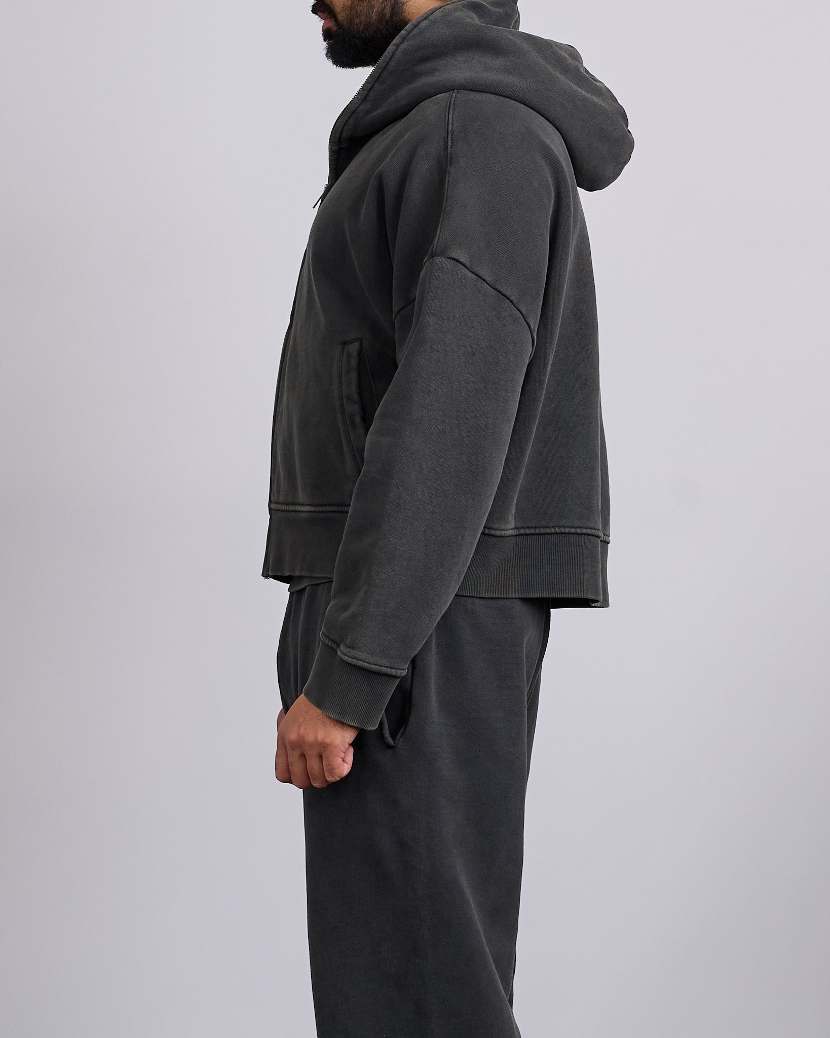 Entire Studios Eternal Zip Hoodie Washed Black – LESS 17