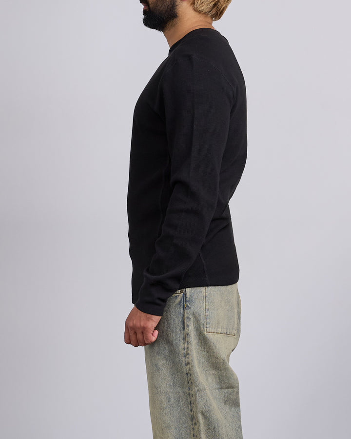 Entire Studios Thermal Waffle Crewneck Black