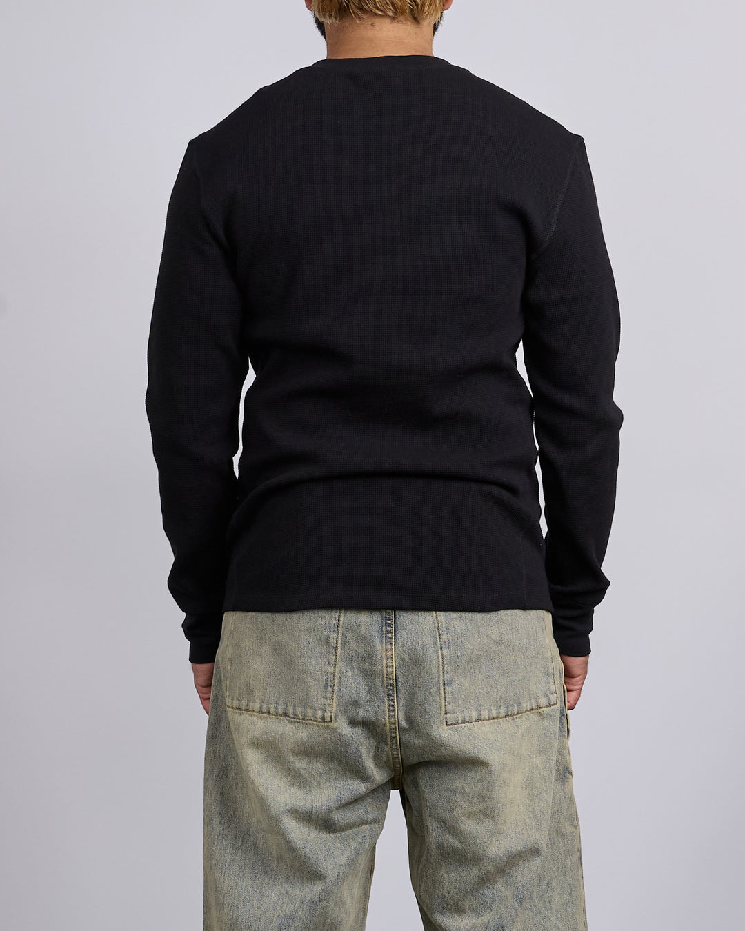 Entire Studios Thermal Waffle Crewneck Black