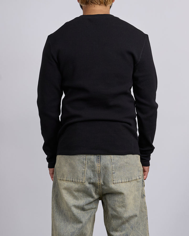 Entire Studios Thermal Waffle Crewneck Black