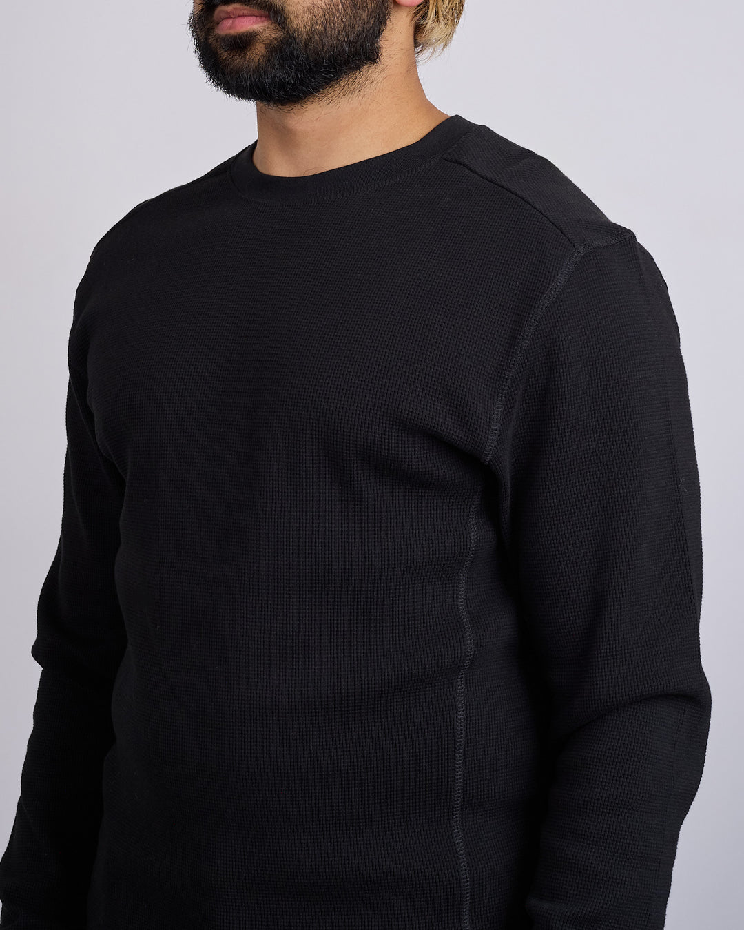 Entire Studios Thermal Waffle Crewneck Black