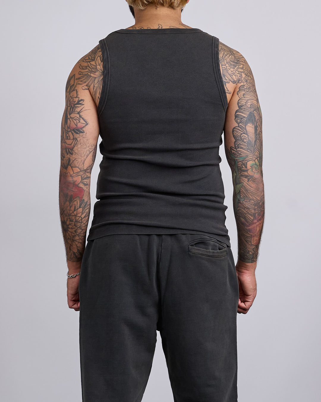 Entire Studios Rib Tank Top Washed Black