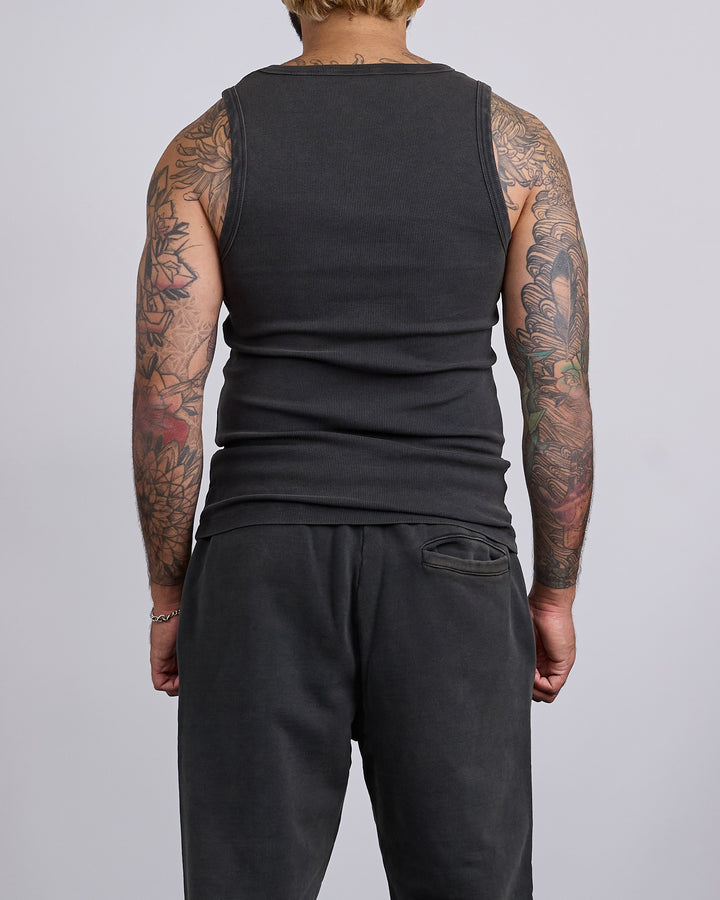 Entire Studios Rib Tank Top Washed Black