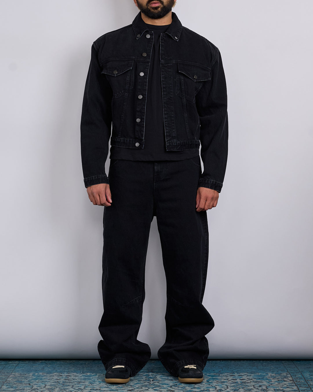 Entire Studios Shrunken Denim Jacket Magnetite