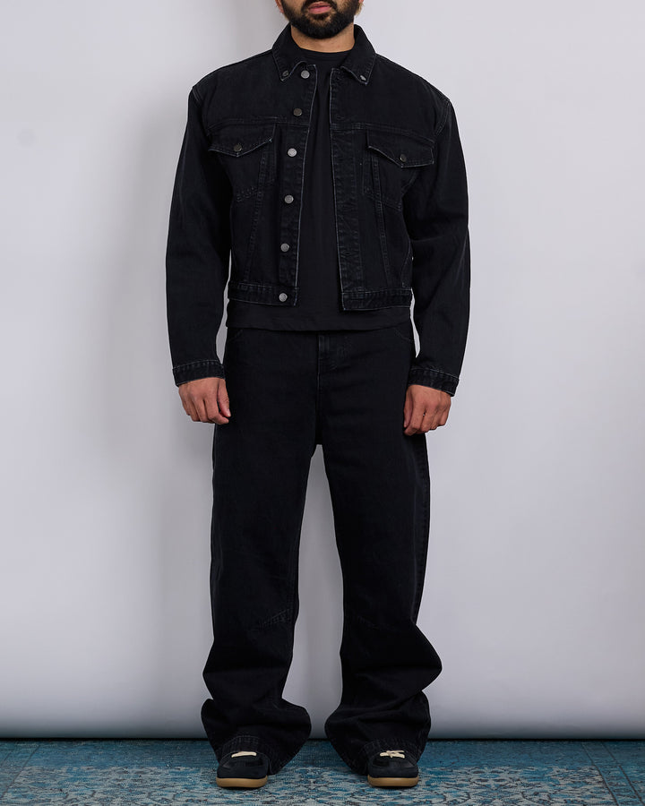 Entire Studios Shrunken Denim Jacket Magnetite