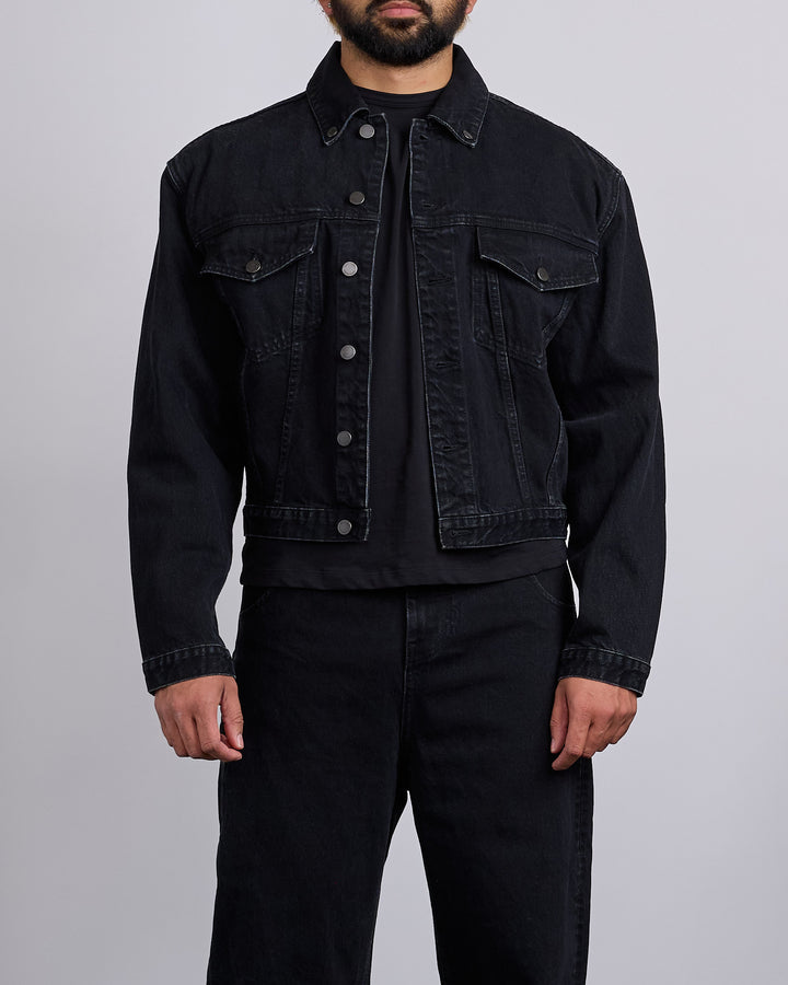 Entire Studios Shrunken Denim Jacket Magnetite