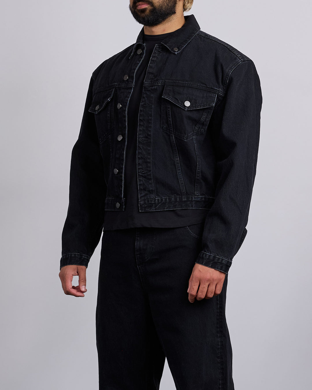 Entire Studios Shrunken Denim Jacket Magnetite
