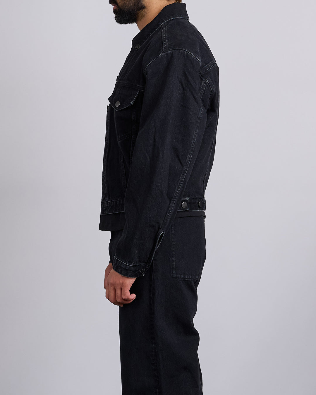 Entire Studios Shrunken Denim Jacket Magnetite