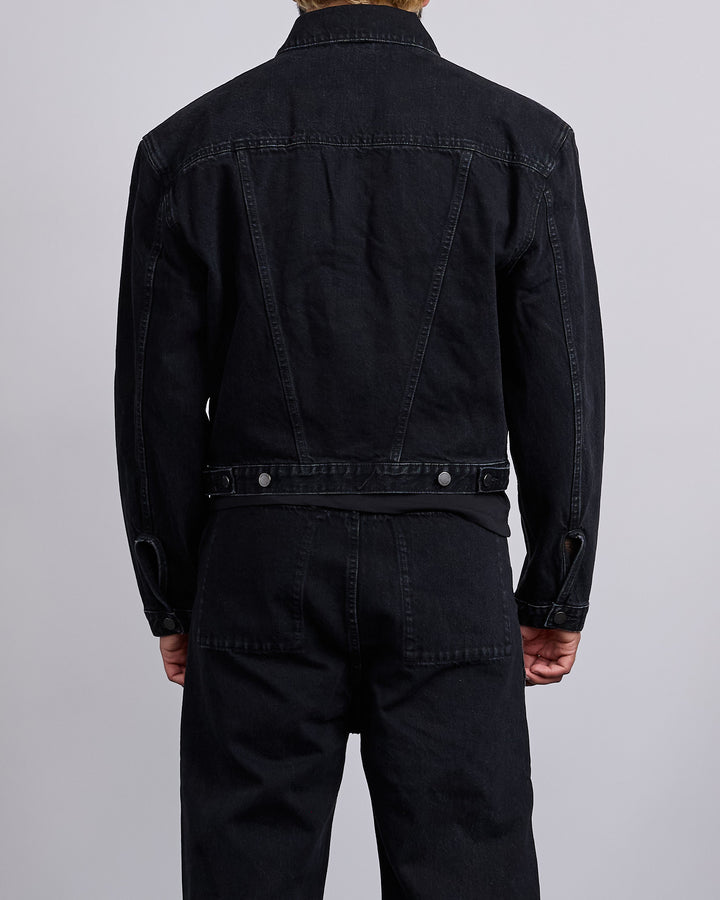 Entire Studios Shrunken Denim Jacket Magnetite