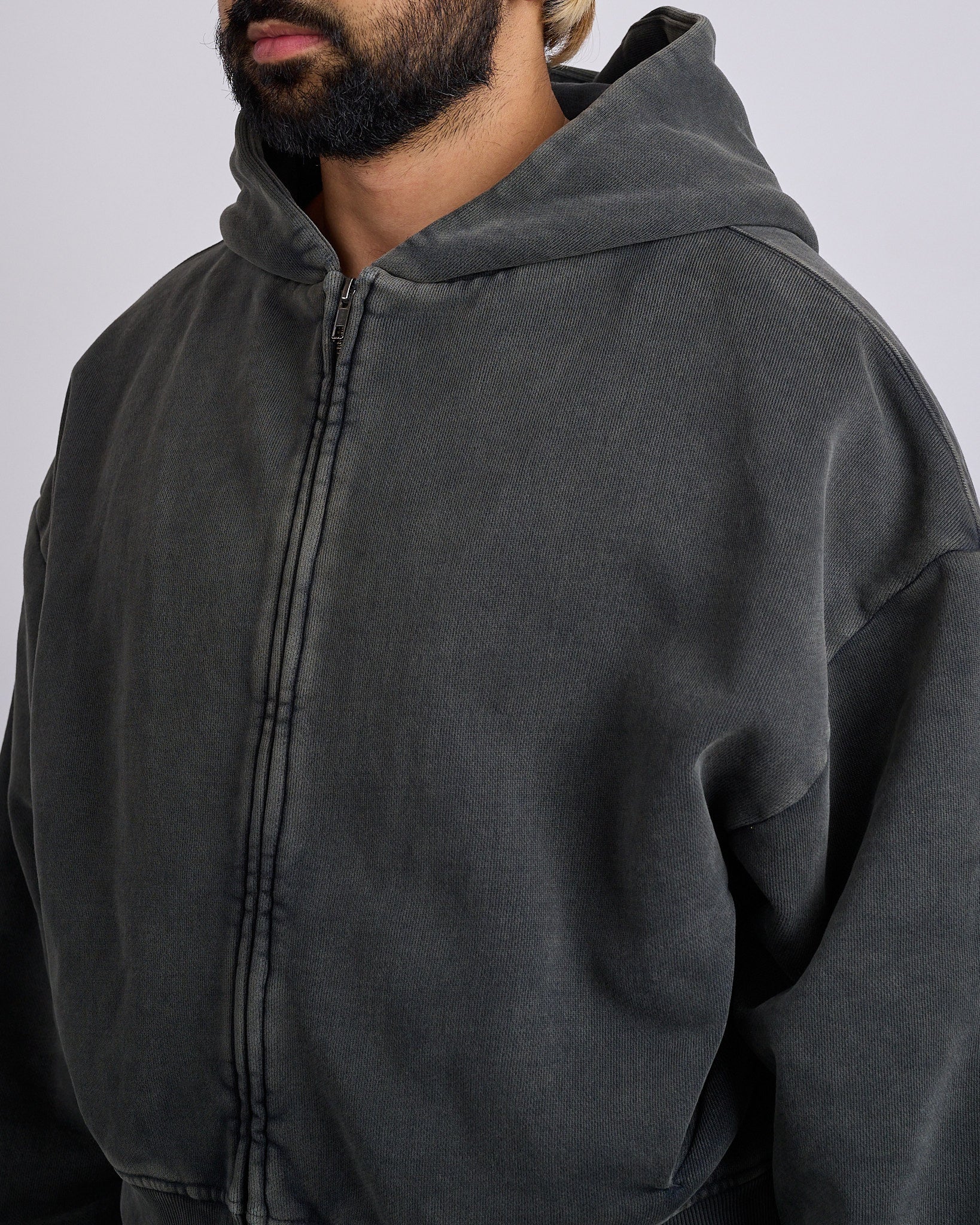 トップス Entire Studios Full Zip Washed Black jerseys ENTIRE STUDIOS Full Zip Washed Black of Moda | Ventis