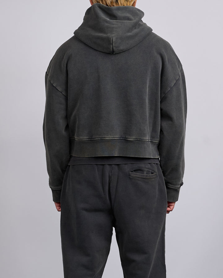 Entire Studios Thermal Zip Hoodie Washed Black