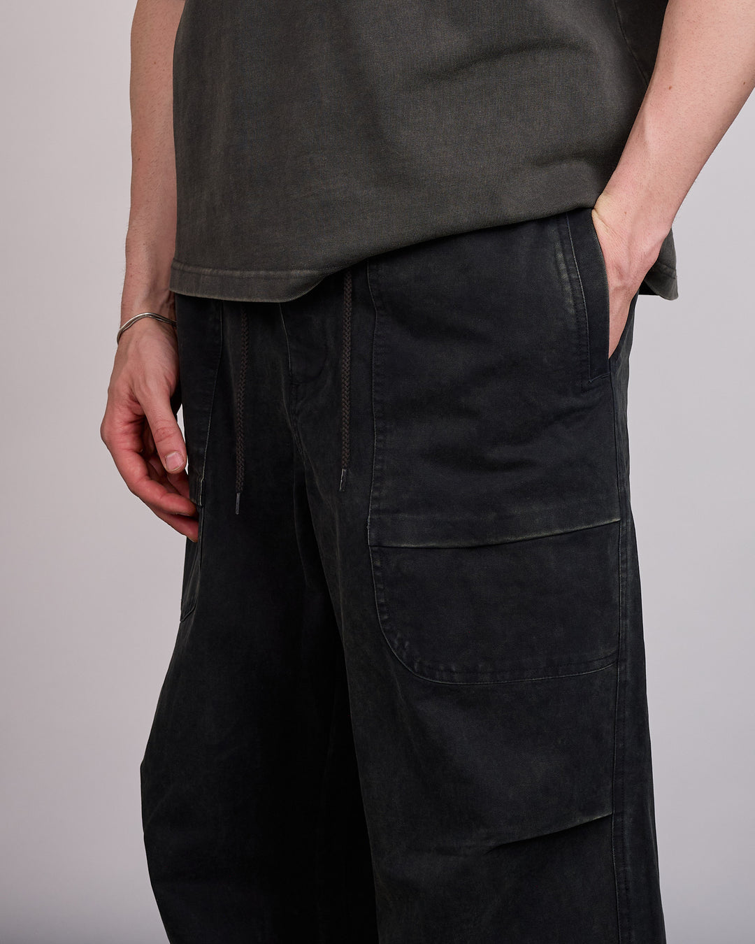 Entire Studios Uniform Barren Cargo Pant Washed Black