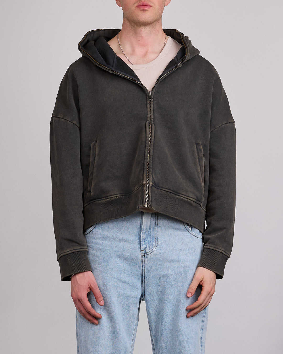 Entire Studios Uniform Eternal Zip Hoodie Washed Black