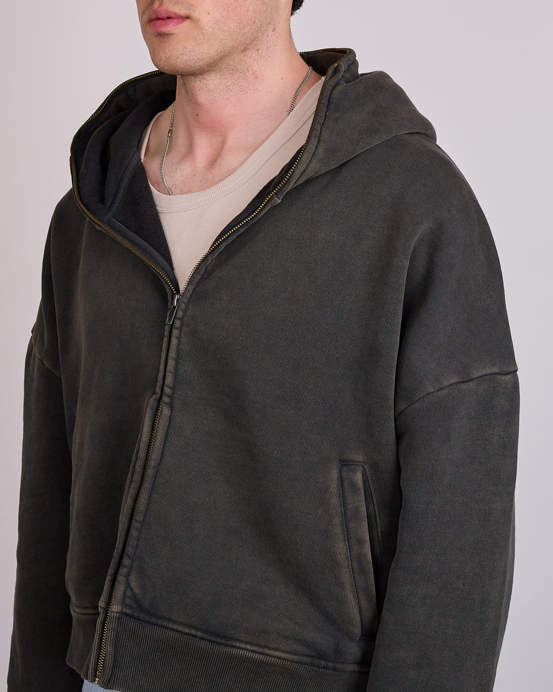 Entire Studios Uniform Eternal Zip Hoodie Washed Black
