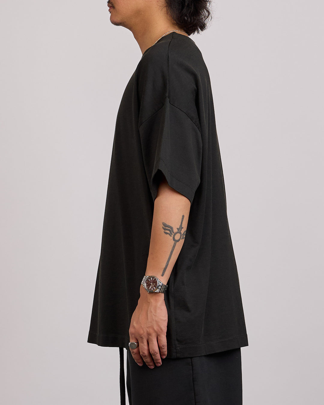 Fear of God 9th Rayon-Viscose Cotton Clean Neck T-Shirt Black