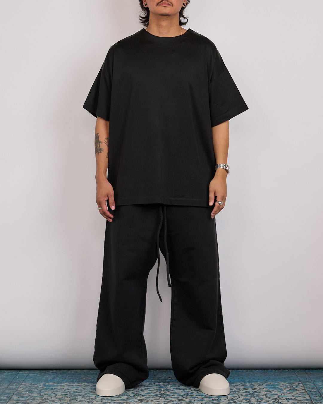 Fear of God 9th Rayon-Viscose Cotton Clean Neck T-Shirt Black