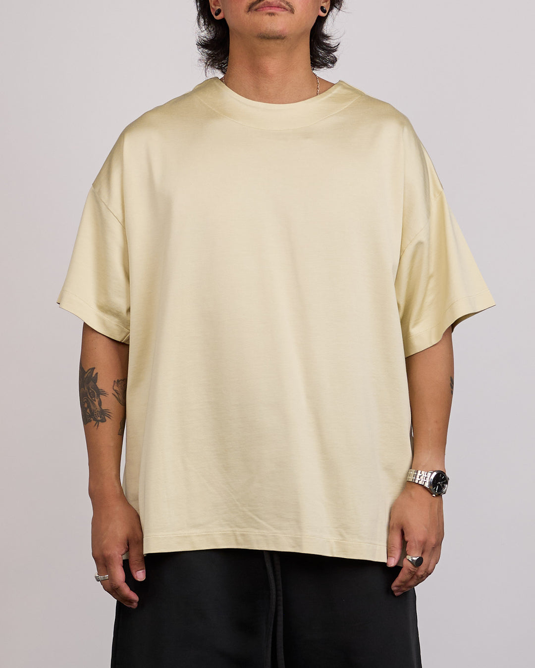 Fear of God 9th Rayon-Viscose Cotton Clean Neck T-Shirt Dirty Ivory