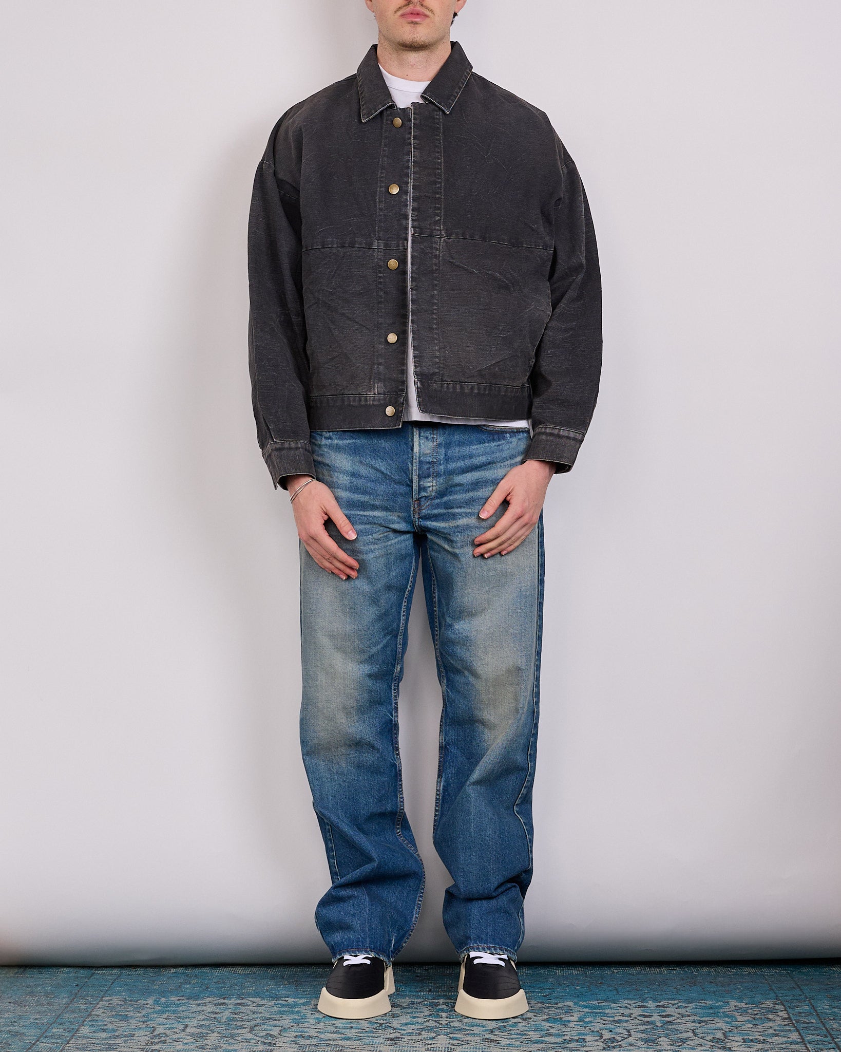 FEAR OF GOD キャンバス シャツジャケット Fear of God Civil Canvas Utility Jacket Washed Black – LESS 17