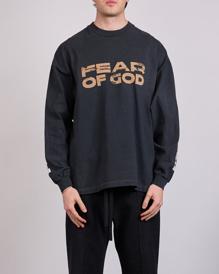 Fear of God Civil Relaxed Print Long Sleeve T-Shirt Black