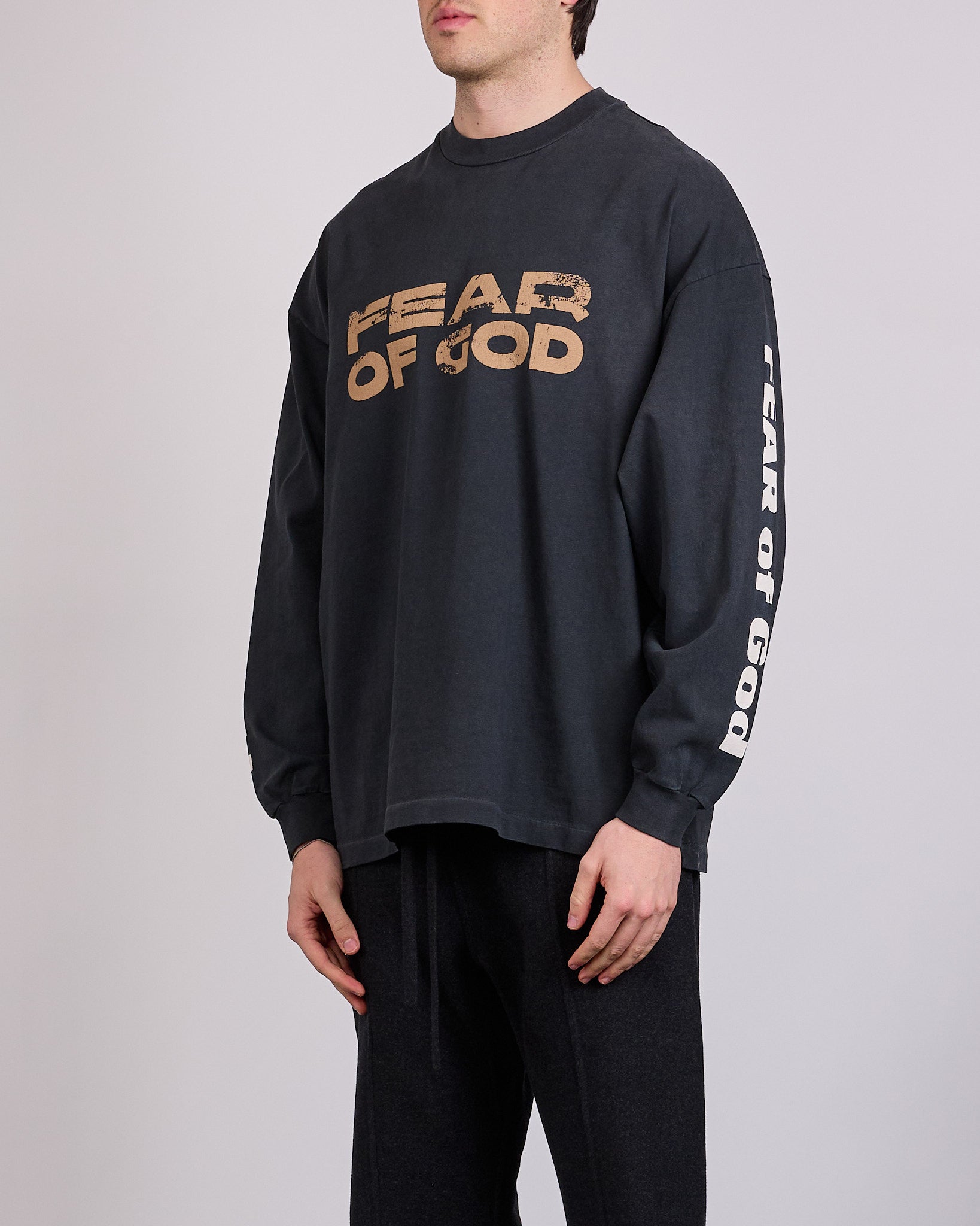 Fear of God Civil Relaxed Print Long Sleeve T-Shirt Black – LESS 17