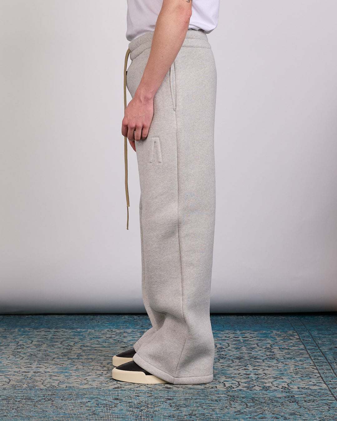 Fear of God Civil Wide Leg Drawstring Sweatpant Melange Grey