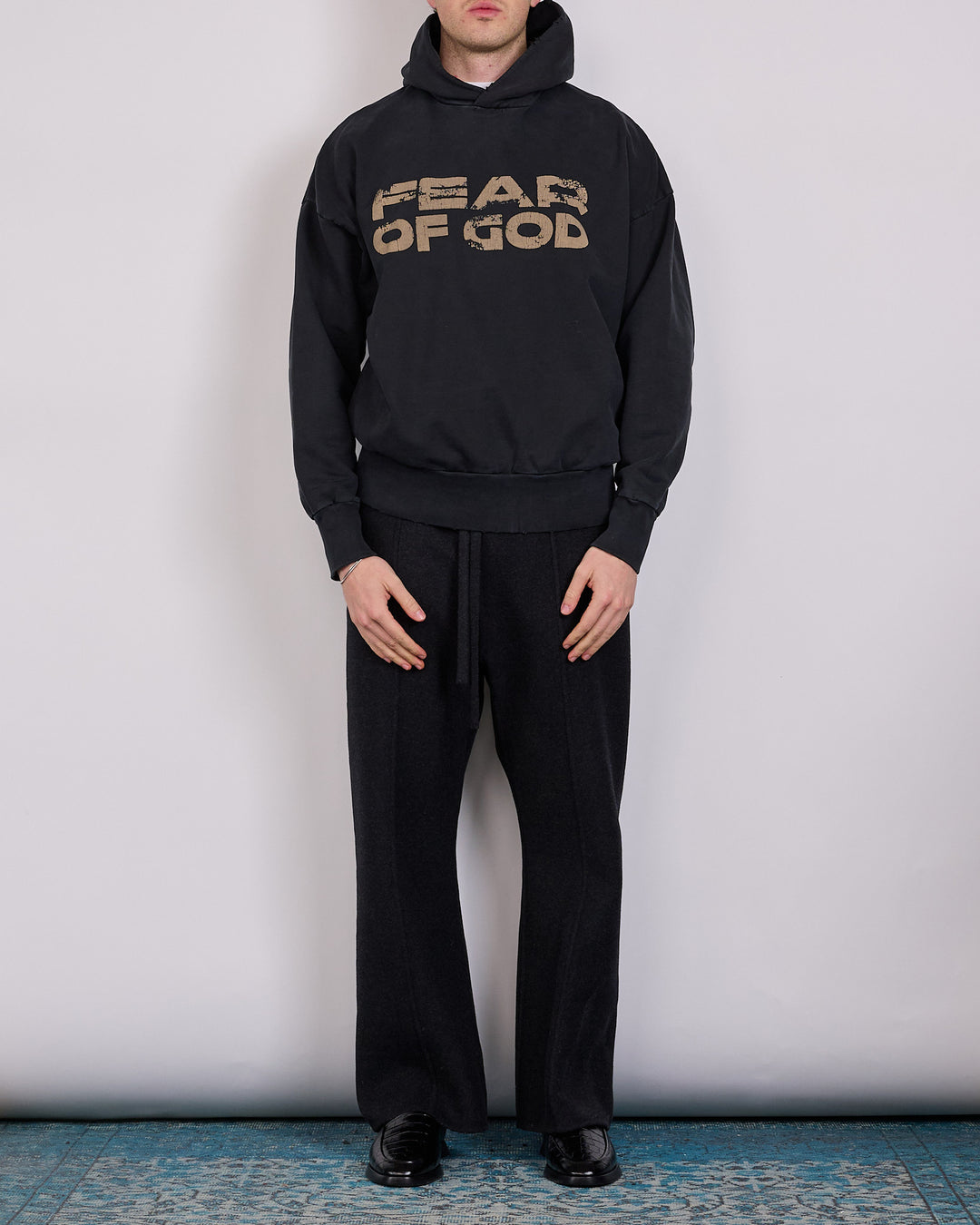 Fear of God Civil "Fear of God" Print Hoodie Black