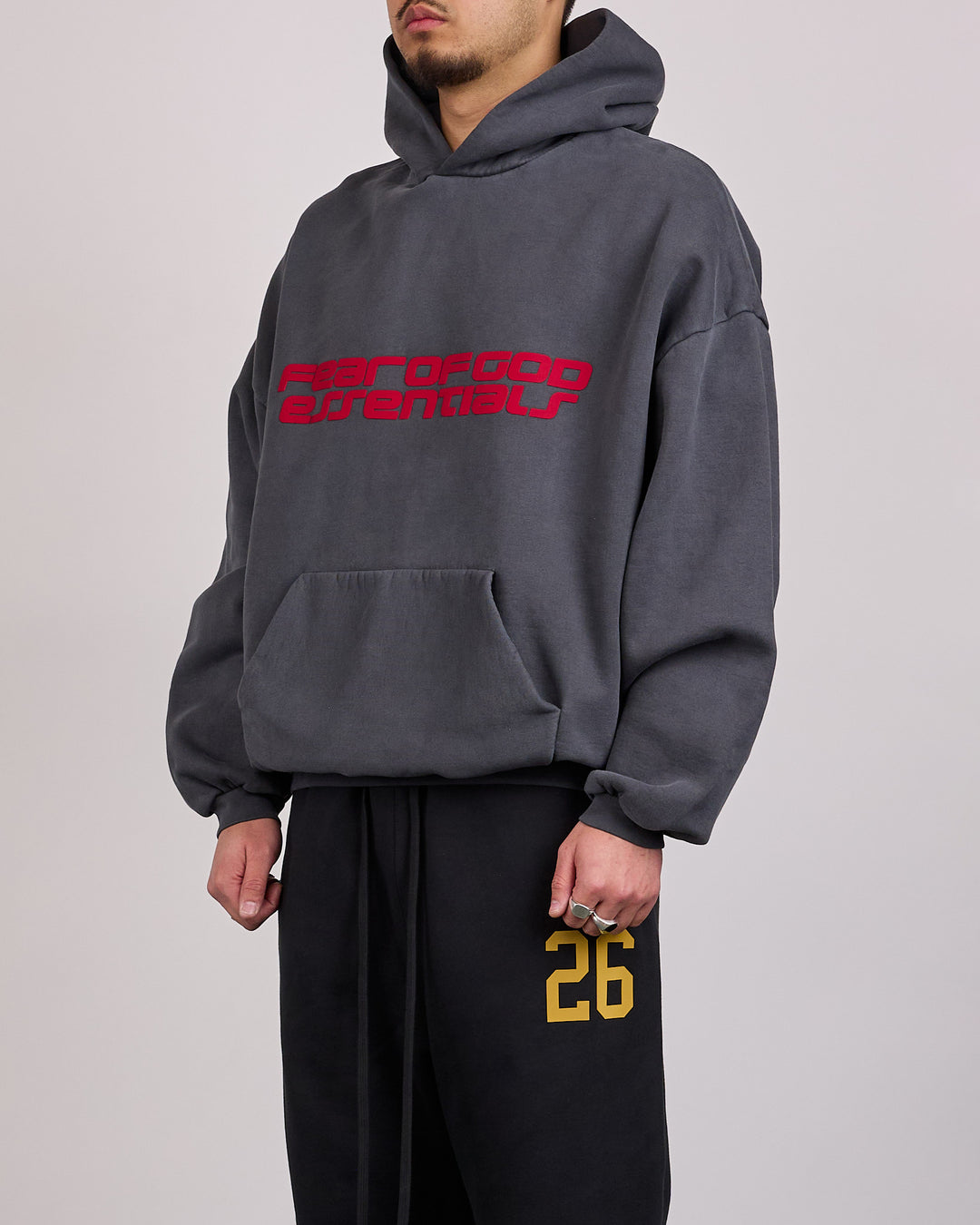 Fear of God Essentials 26 90's Hoodie Iron Grey