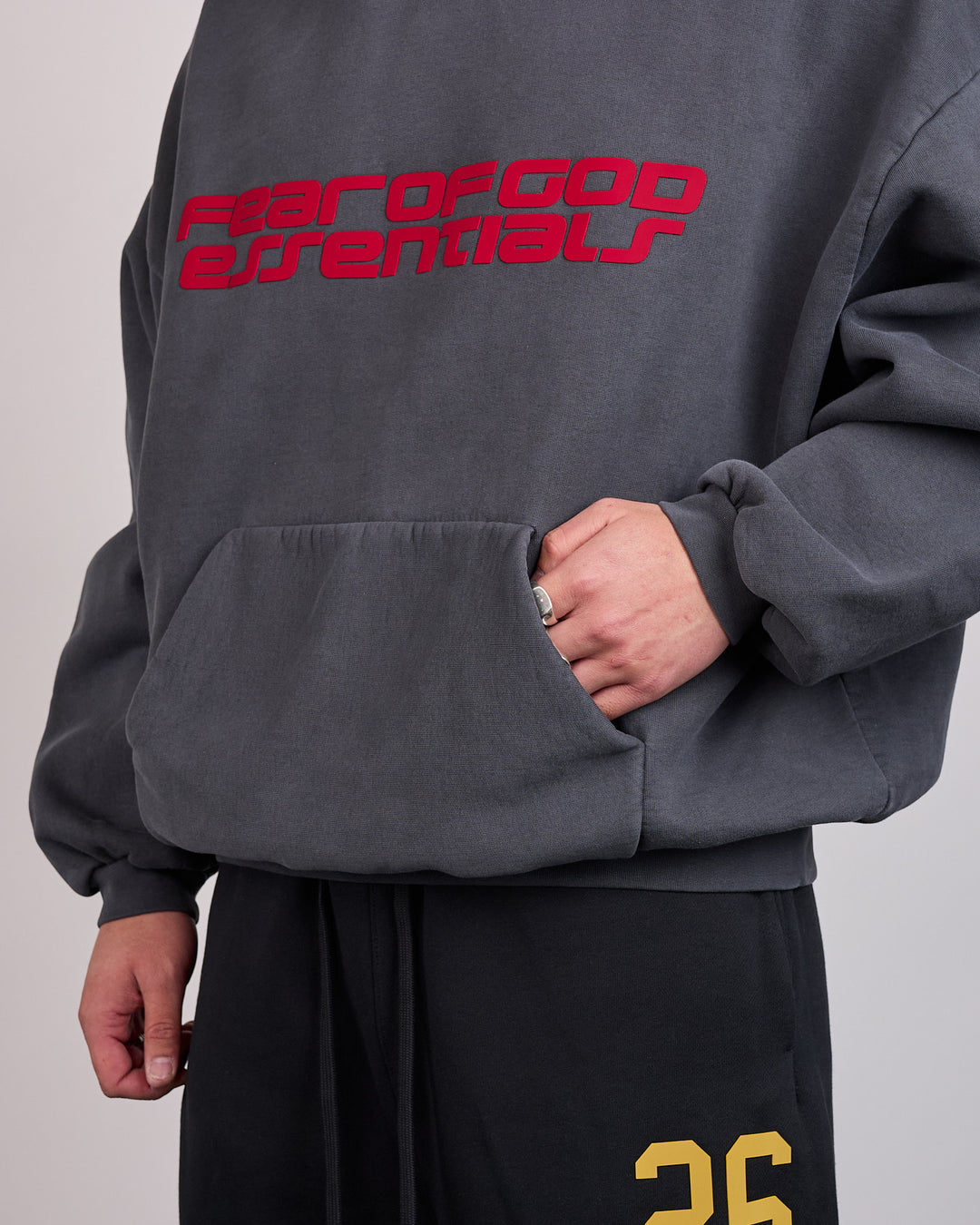 Fear of God Essentials 26 90's Hoodie Iron Grey