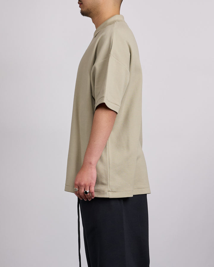 Fear of God Essentials 90's Fit Pique Polo Shirt Abbey Stone