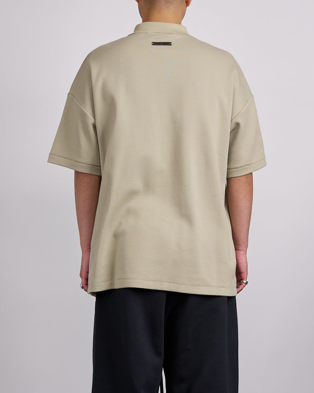 Fear of God Essentials 90's Fit Pique Polo Shirt Abbey Stone