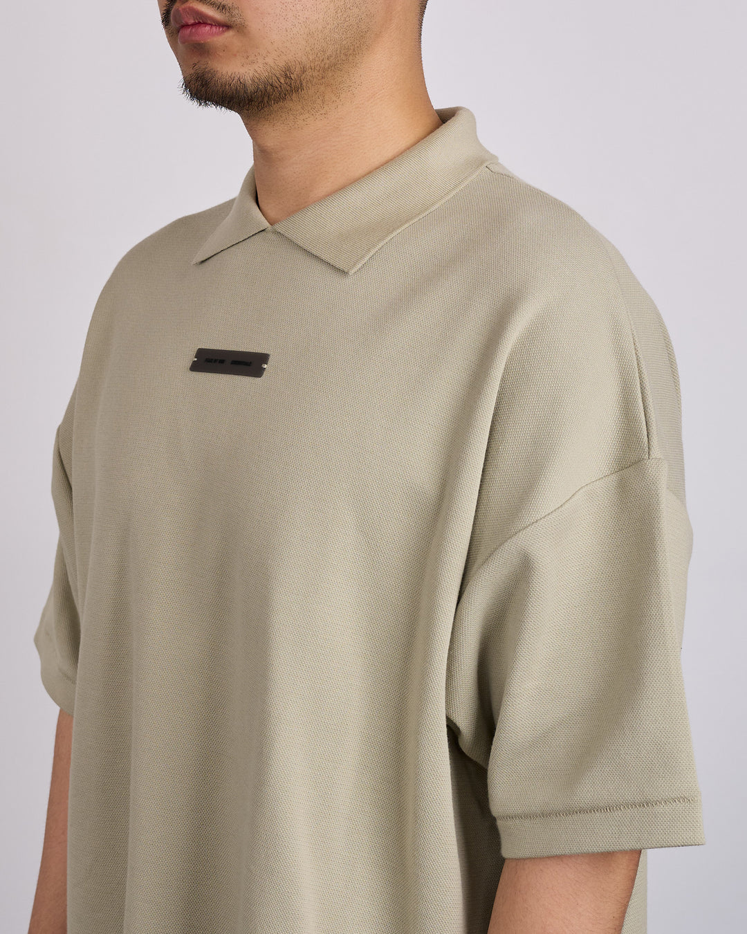 Fear of God Essentials 90's Fit Pique Polo Shirt Abbey Stone
