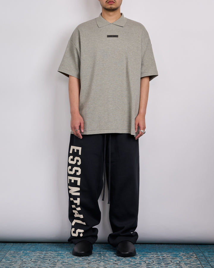 Fear of God Essentials 90's Fit Pique Polo Shirt Concrete