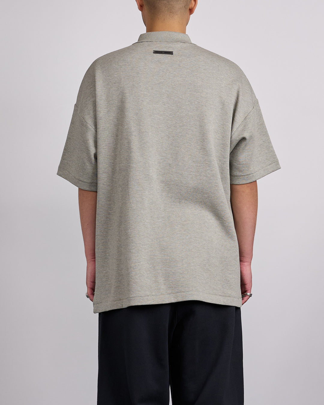 Fear of God Essentials 90's Fit Pique Polo Shirt Concrete