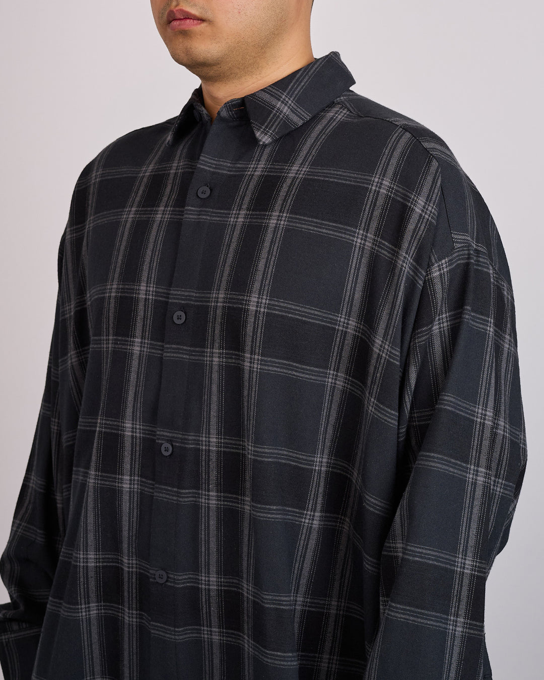 Fear of God Essentials All Valley Button Shirt Vintage Black Plaid