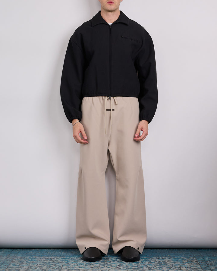 Fear of God Essentials Bonded Canvas Zip Jacket Jet Black