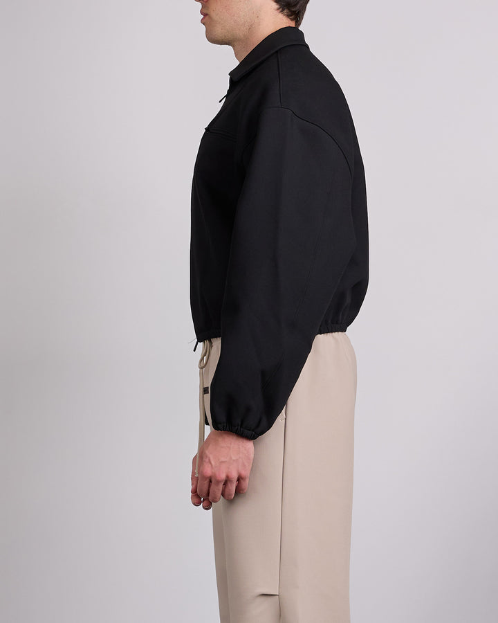 Fear of God Essentials Bonded Canvas Zip Jacket Jet Black